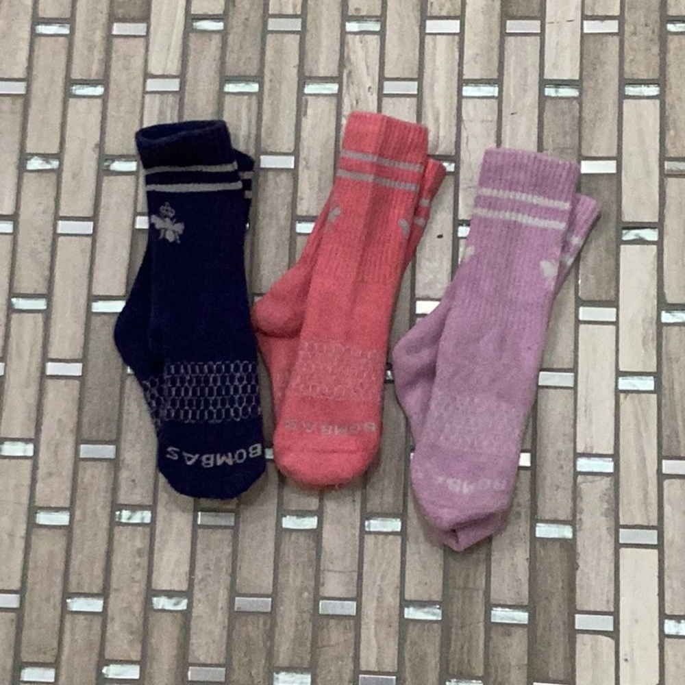 Bombas Ankle Socks Trio - Dark Blue, Pink, Light Purple